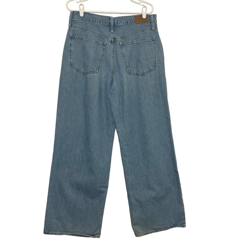 Madewell Women’s Super Wide Leg Jeans Size 31 Blue Button Fly High Rise - Picture 6 of 16